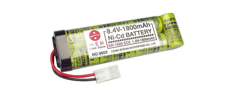 Pacco batteria per softair da 8,4 V con connettore Tamiya